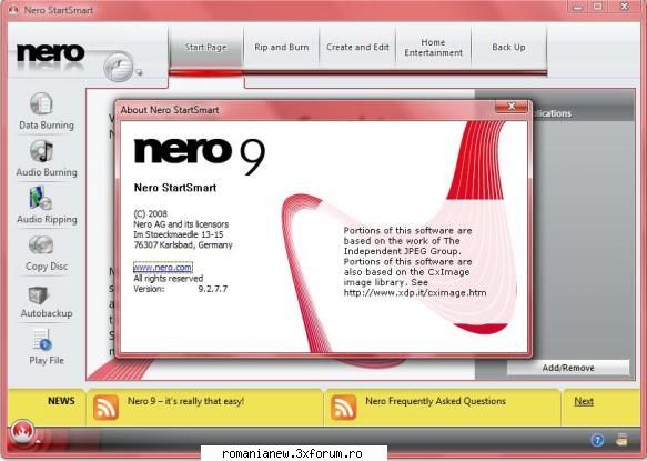 nero 9.2.6.0 simply create, rip, burn, copy, share, backup, play, and enjoy! nero the yet powerful